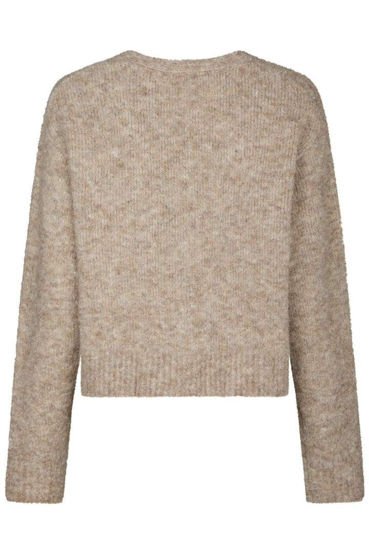 Neo Noir - Lavanda Boucle Knit Cardigan 164894 - 125 - Dark Sand
