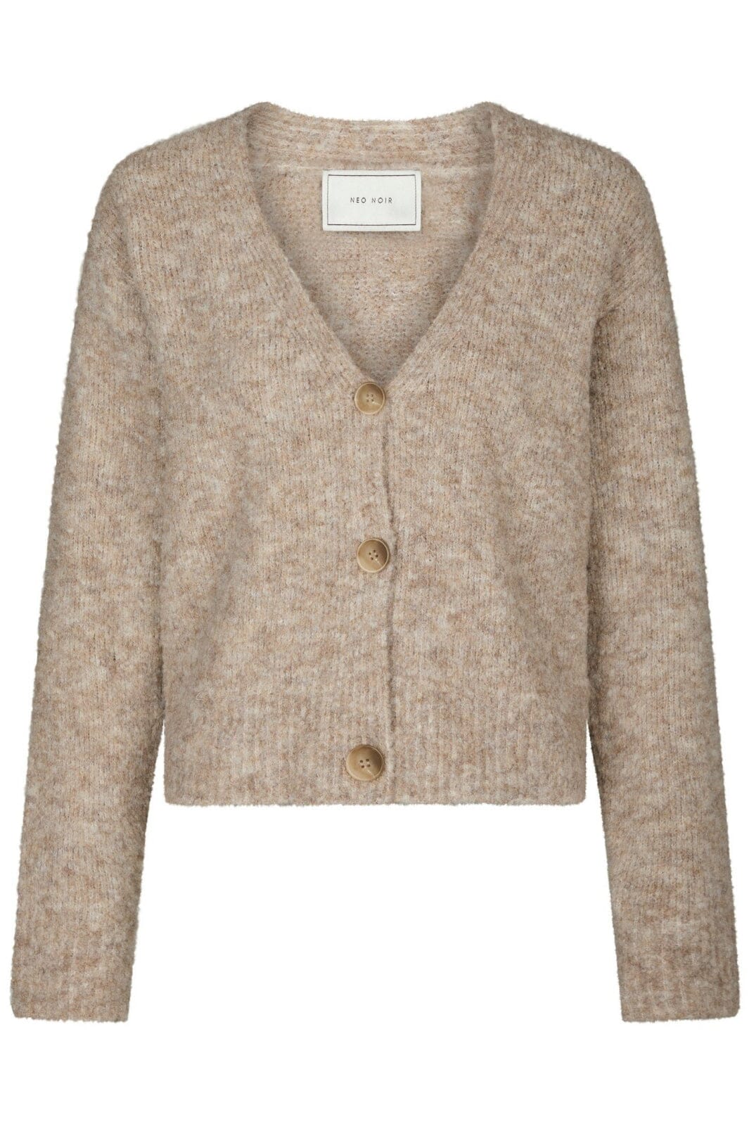 Neo Noir - Lavanda Boucle Knit Cardigan 164894 - 125 - Dark Sand
