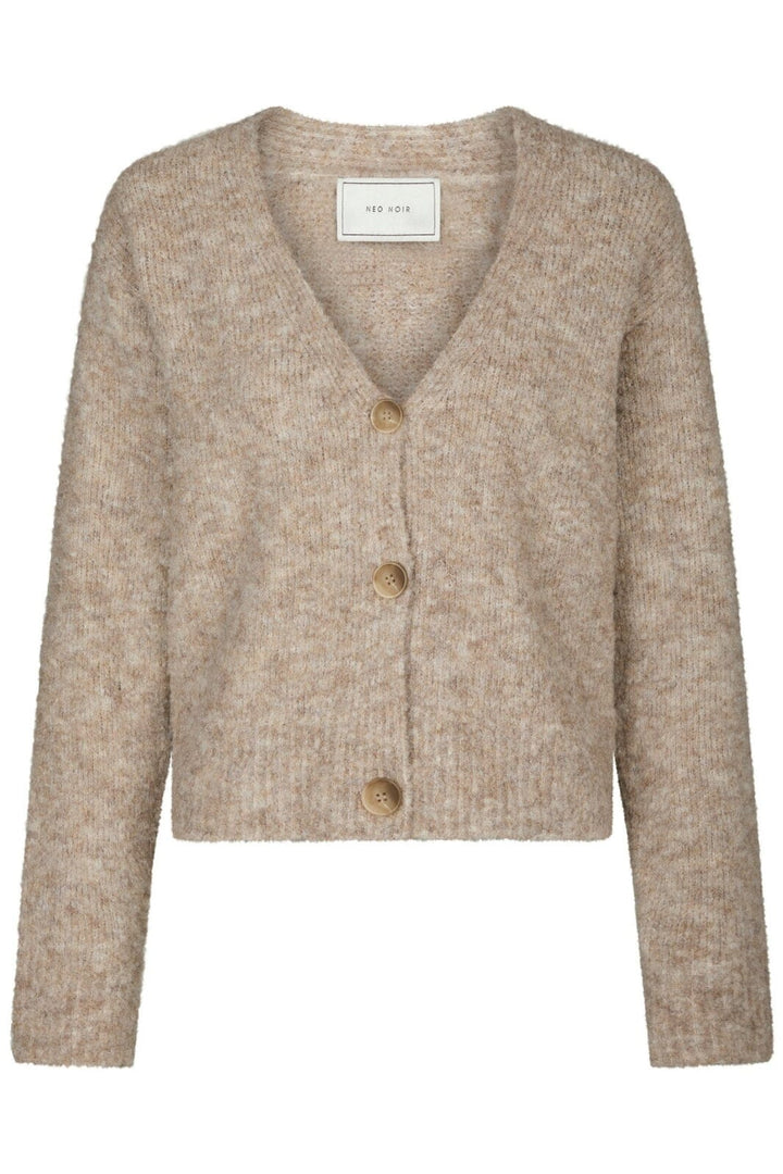 Neo Noir - Lavanda Boucle Knit Cardigan 164894 - 125 - Dark Sand