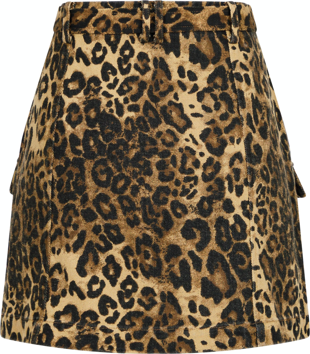 Neo Noir - Layken Leo Cargo Skirt - Leopard