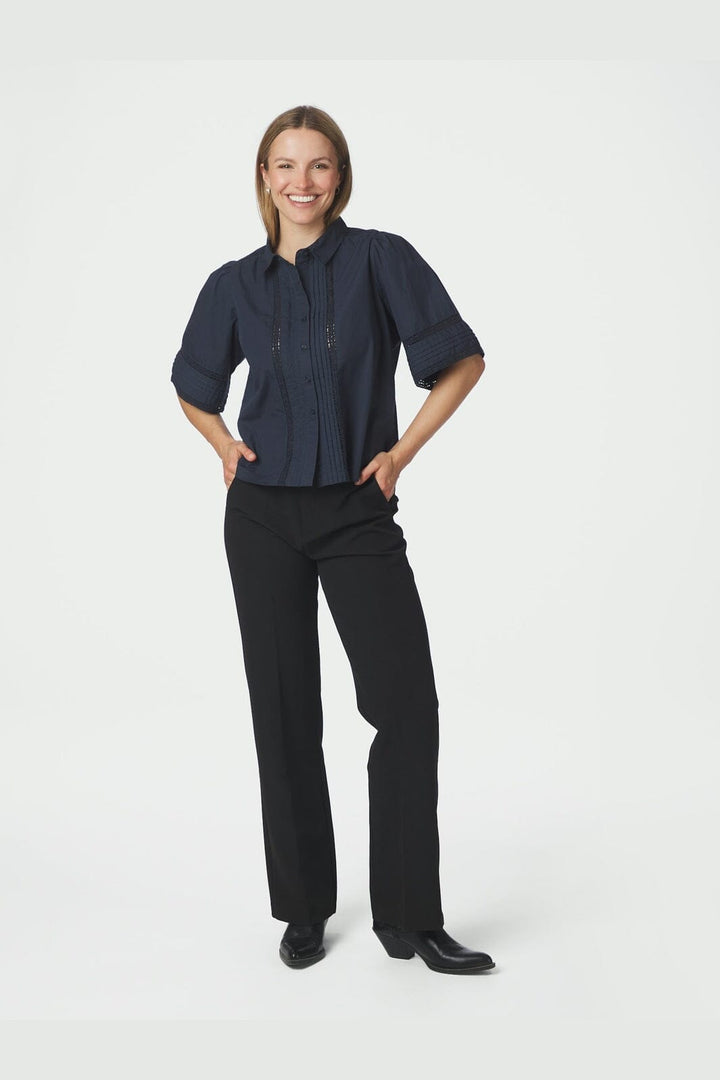 Neo Noir - Lotte C Poplin Shirt 169838 - 141 - Navy