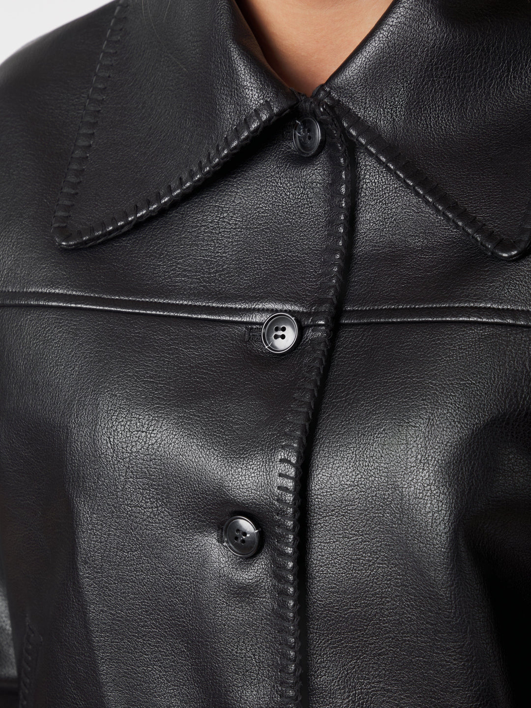 Neo Noir - Lunara Collar Stitch Jacket 165668 - 100 - Black Jakker 
