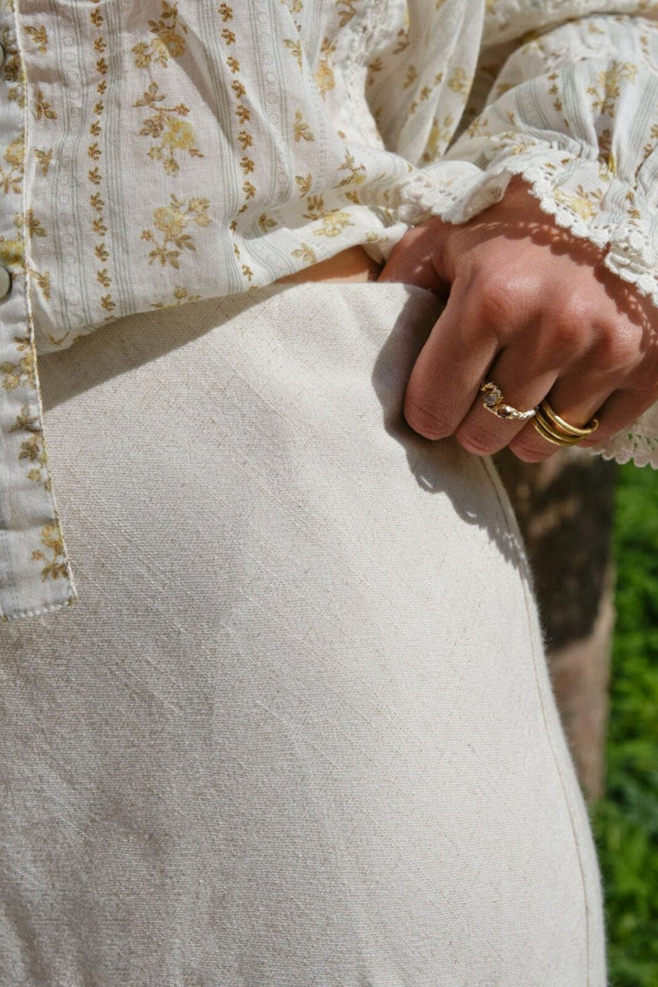Neo Noir - Lunna Linen Skirt 164827 - 815 - Natural Nederdele 