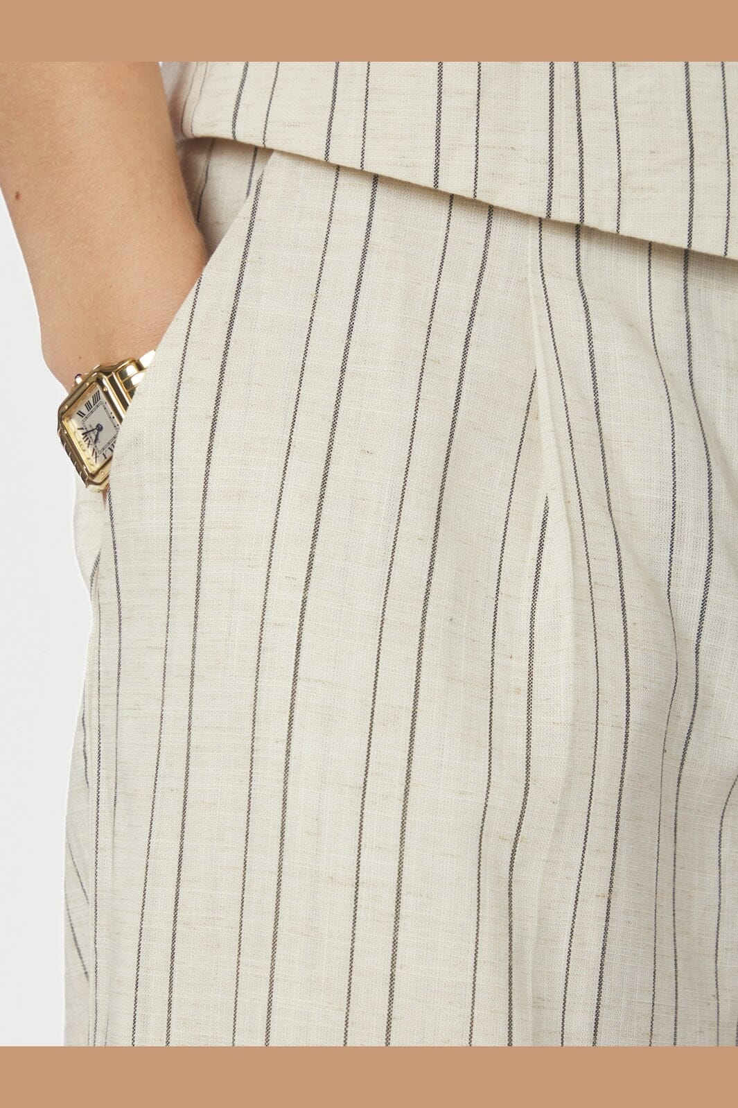 Neo Noir - Malba Stripe Pants 167887 - 815 - Natural