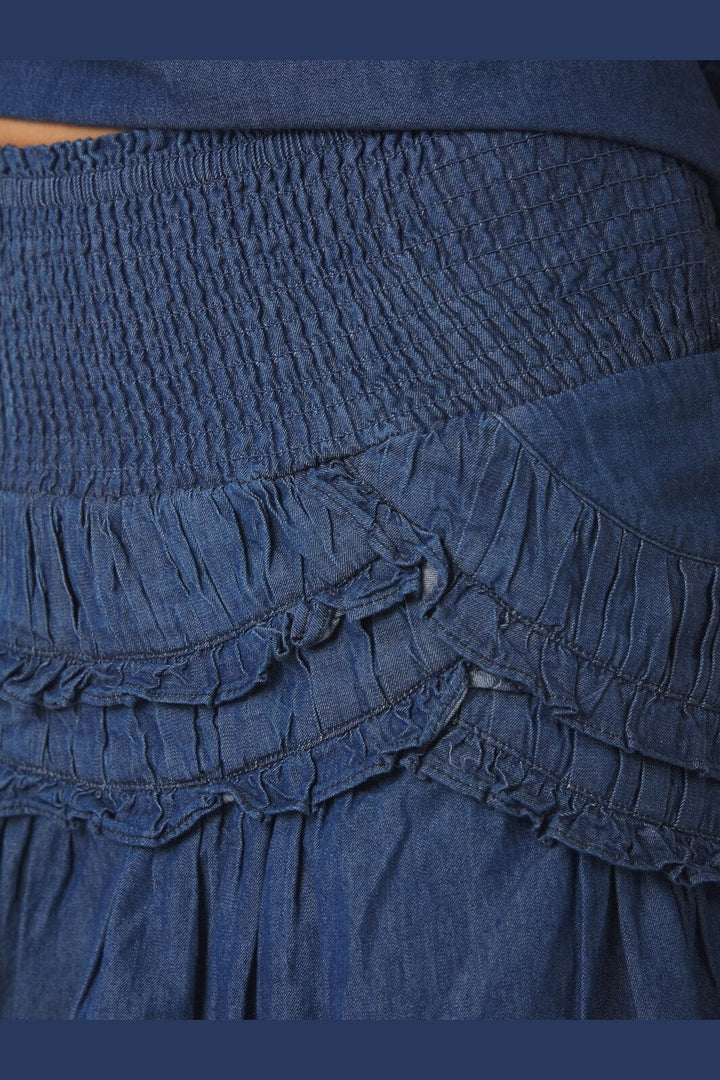 Neo Noir - Maliah Denim Skirt 168896 - 140 - Blue