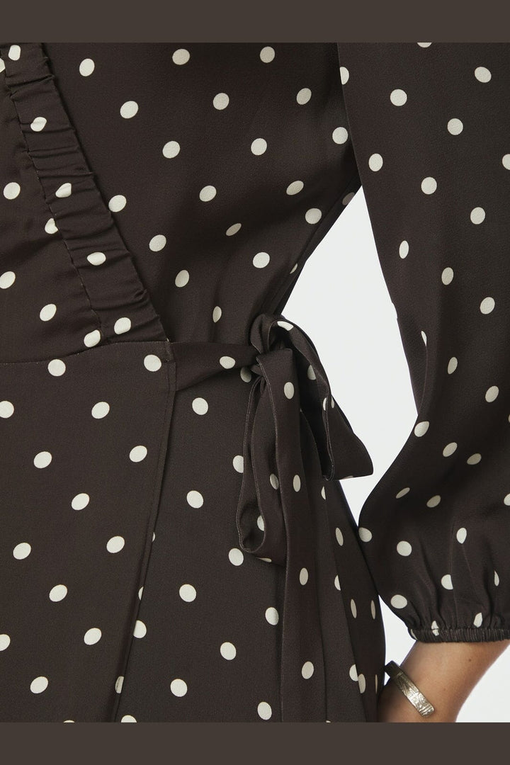 Neo Noir - Malinga Dot Dress 165909 - 676 - Dark Brown