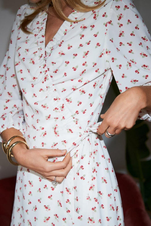 Forudbestilling - Neo Noir - Malinga Simple Flower Dress 165409 - 160 - Red Kjoler 