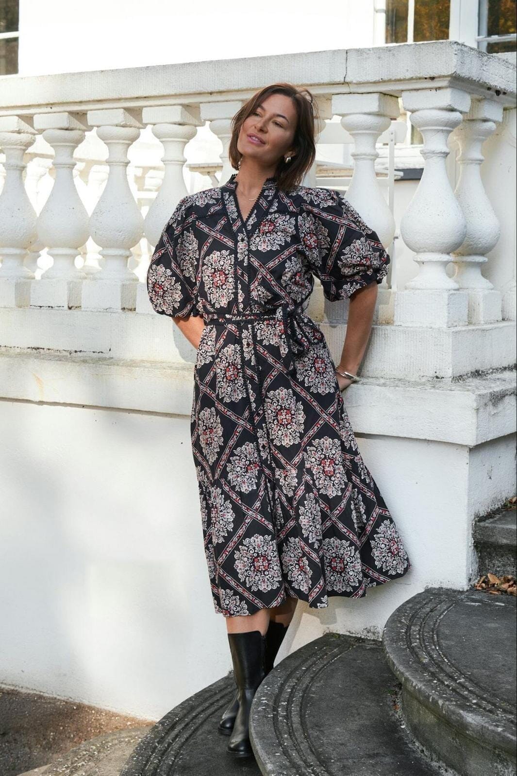 Neo Noir - Margarita Pure Boho Dress 166783 - 100 - Black Kjoler 