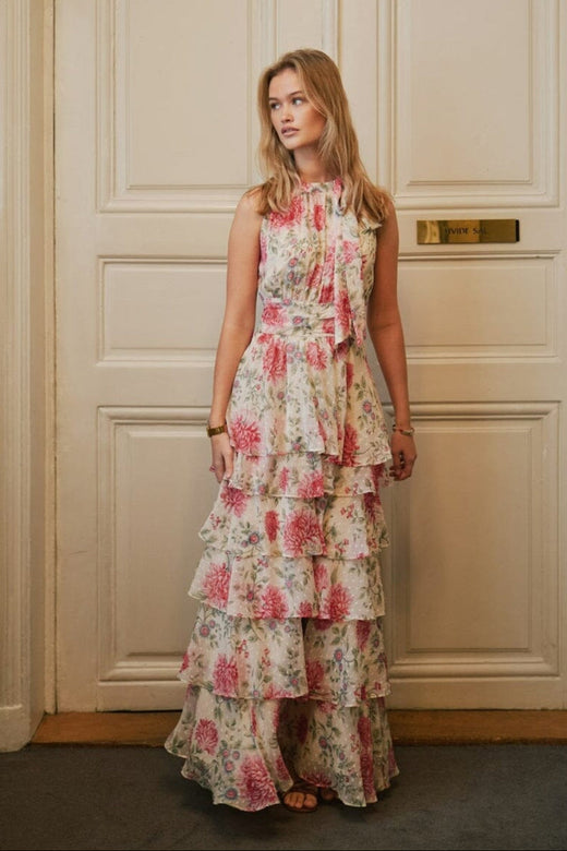 Neo Noir - Marli Big Flower Dress 168846 - 122 - Creme