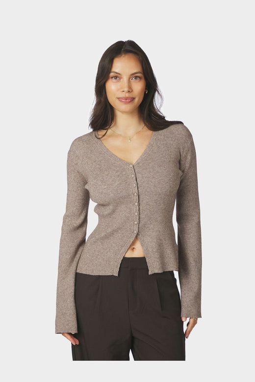 Neo Noir - Melia Knit Cardigan 170717 - 119 - Sand Melange