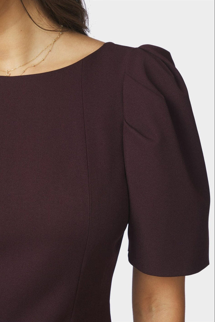 Neo Noir - Mellisana Structure Blouse 169872 - 345 - Chocolate Plum