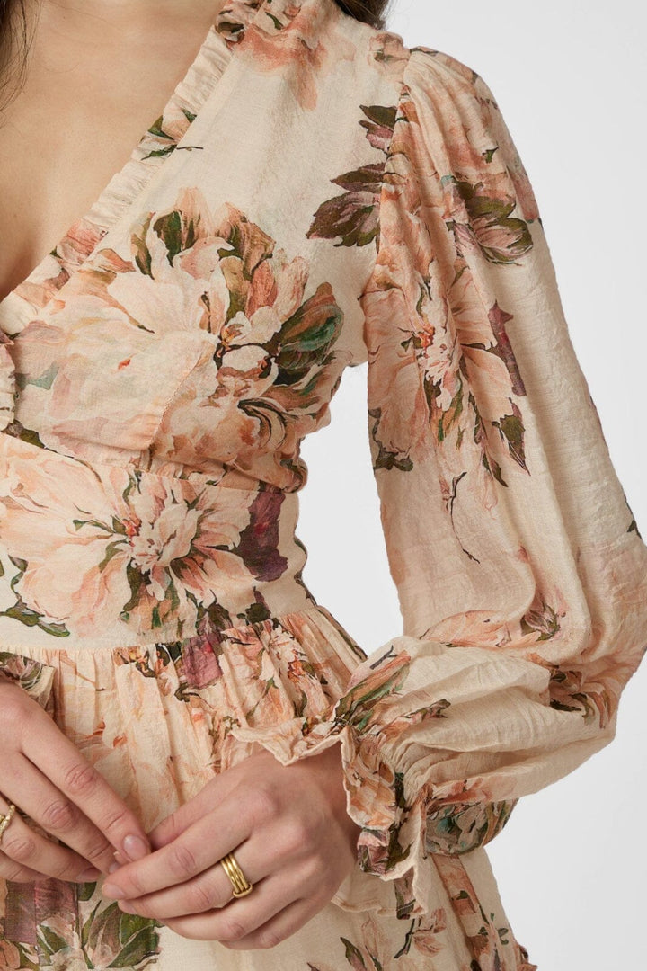 Neo Noir - Miller Mega Floral Dress 166000 - 946 - Peach Blossom