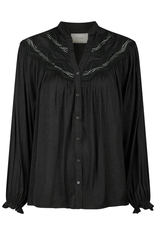 Neo Noir - Minnie Deco Blouse 163724 - Black Bluser 