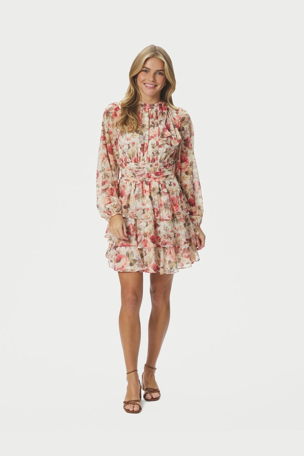 Neo Noir - Mio Vintage Flower Dress 168488 - 122 - Creme