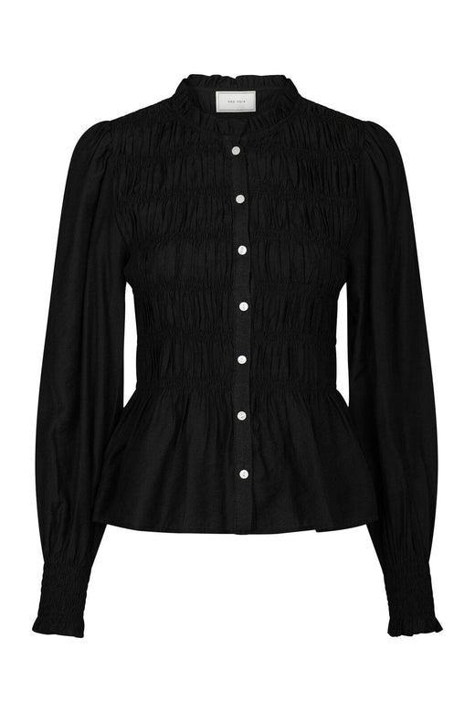 Neo Noir - Mocca Smock Blouse 166155 - 100 - Black
