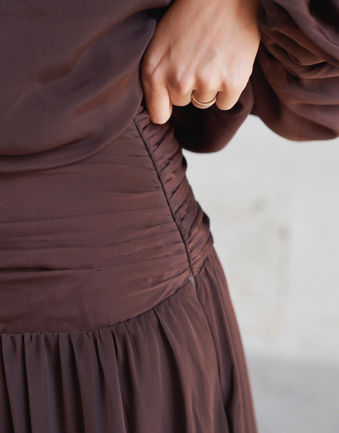Neo Noir - Morien Woven Maxi Skirt 170488 - 676 - Dark Brown Nederdele 
