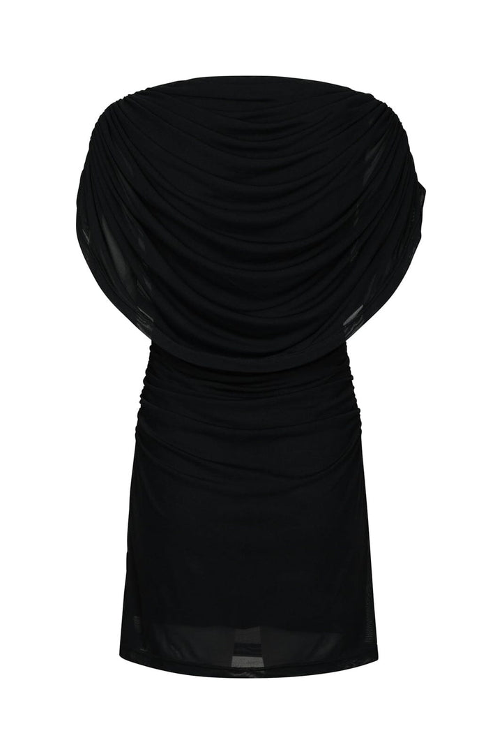 Neo Noir - Mottuna Drapy Mesh Dress 167475 - 100 - Black