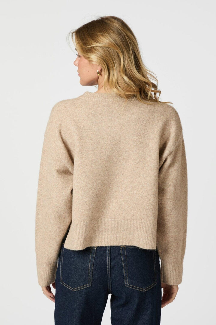 Neo Noir - Muki Knit Cardigan 165089 - 119 - Sand Melange