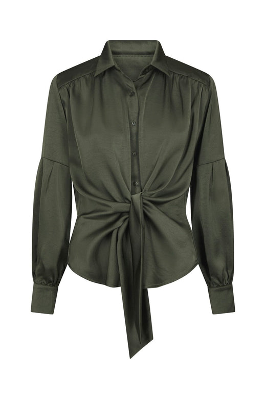 Neo Noir - Naja Satin Shirt 160801 - 591 - Deep Green