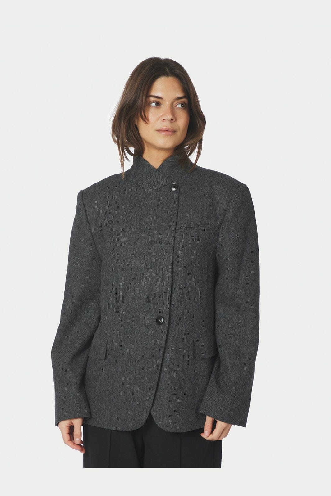Neo Noir - Nerine Structure Twill Blazer 168580 - 132 - Antracit