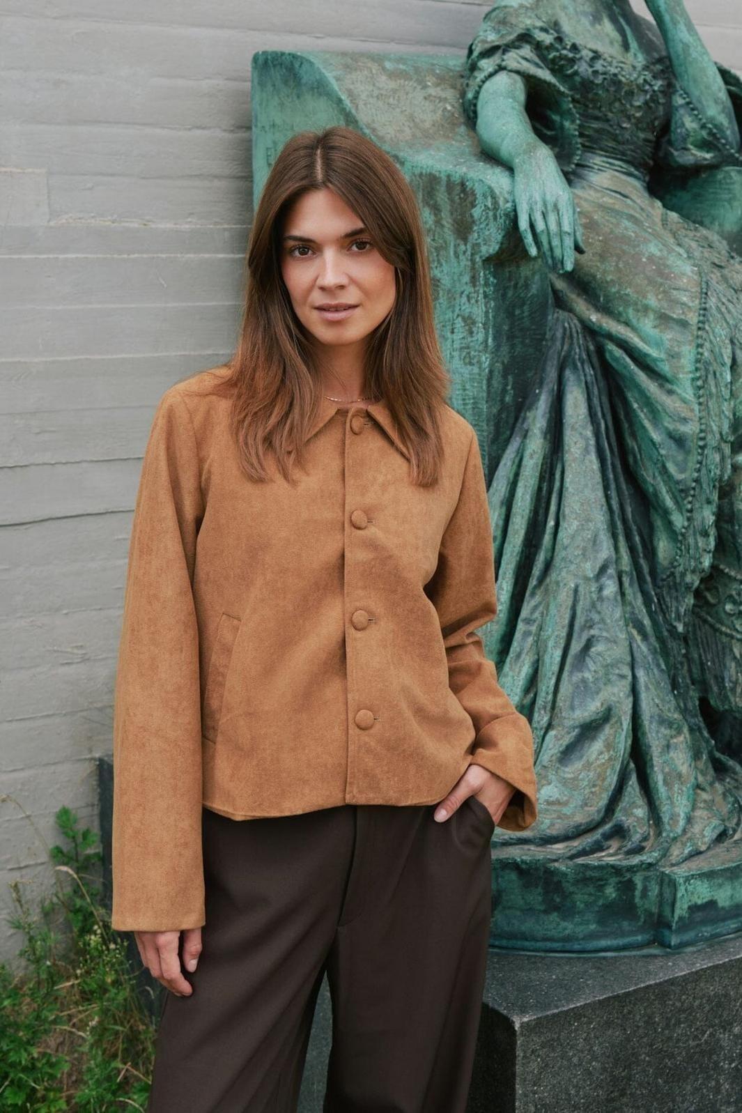 Neo Noir - Nilo Faux Suede Jacket 165954 - 604 - Cognac Jakker 