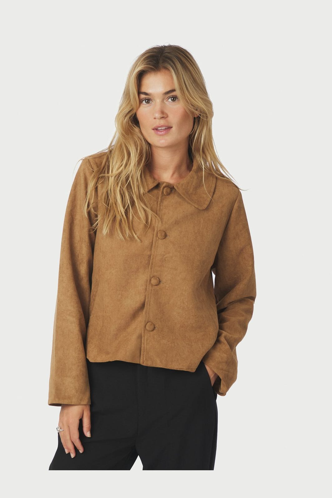 Neo Noir - Nilo Faux Suede Jacket 165954 - 604 - Cognac