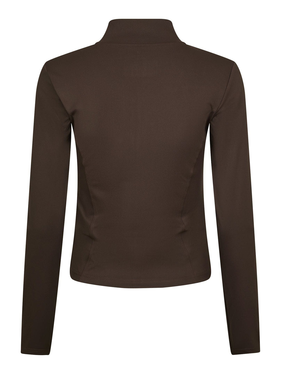 Neo Noir - Nolana Zip Blouse 167175 - 584 - Chocolate Brown Bluser 
