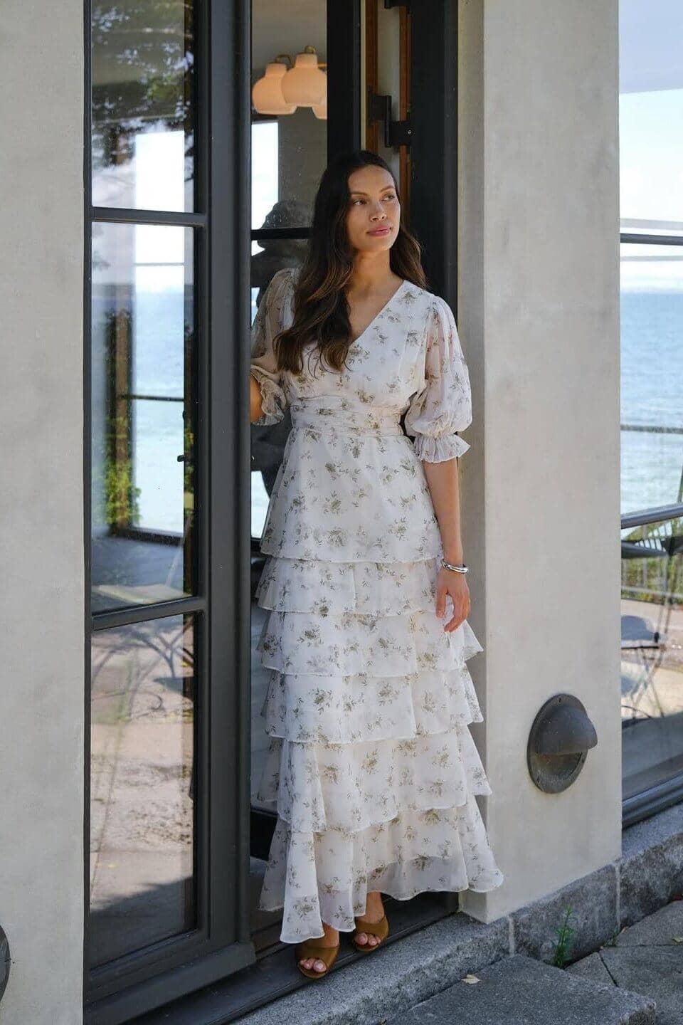 Neo Noir - Noorie Flower Dress 165005 - 121 - Off White Kjoler 