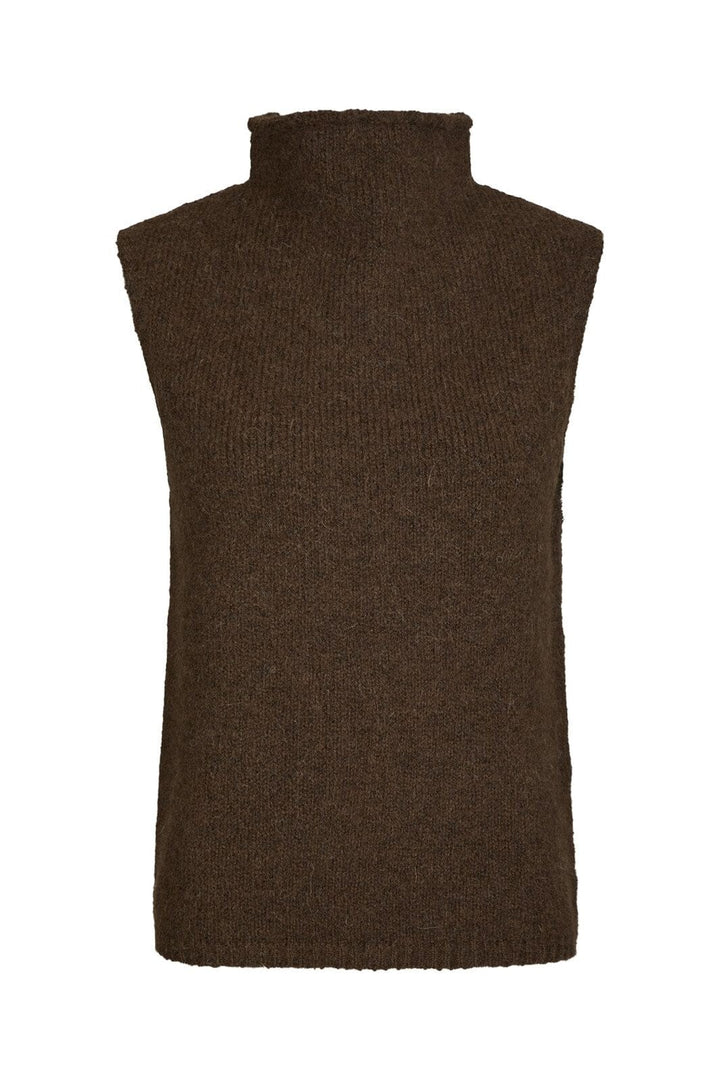 Neo Noir - Odelia Knit Top 161753 - 205 - Brown Melange