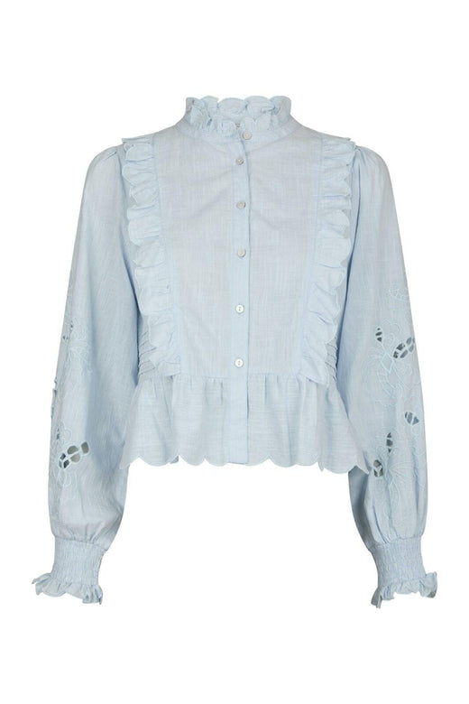Neo Noir - Petrine Embroidery Blouse 161136 - 145 - Light Blue