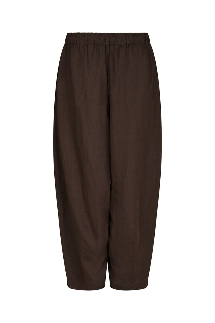 Neo Noir - Prina Linen Pants 167438 - 676 - Dark Brown