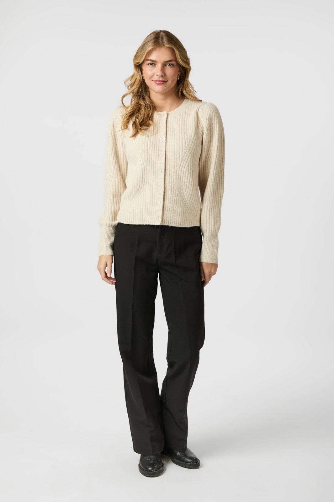Neo Noir - Puli Knit Cardigan 164838 - 124 - Ivory
