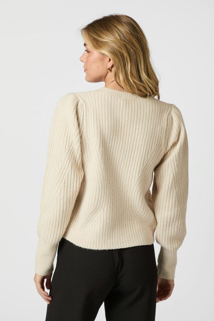 Neo Noir - Puli Knit Cardigan 164838 - 124 - Ivory