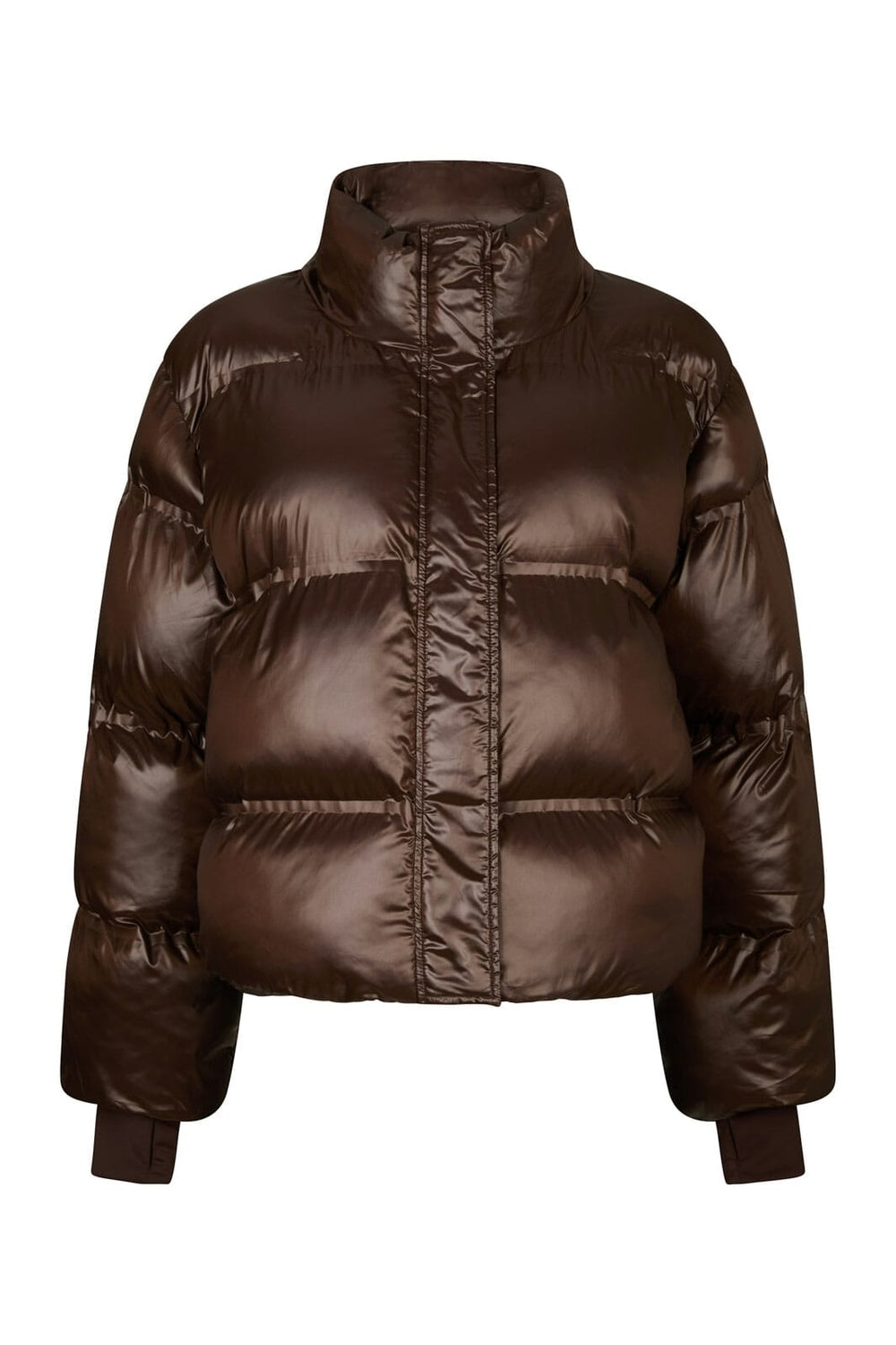 Neo Noir - Rhea Shiny Puffer Jacket 165094 - 676 - Dark Brown