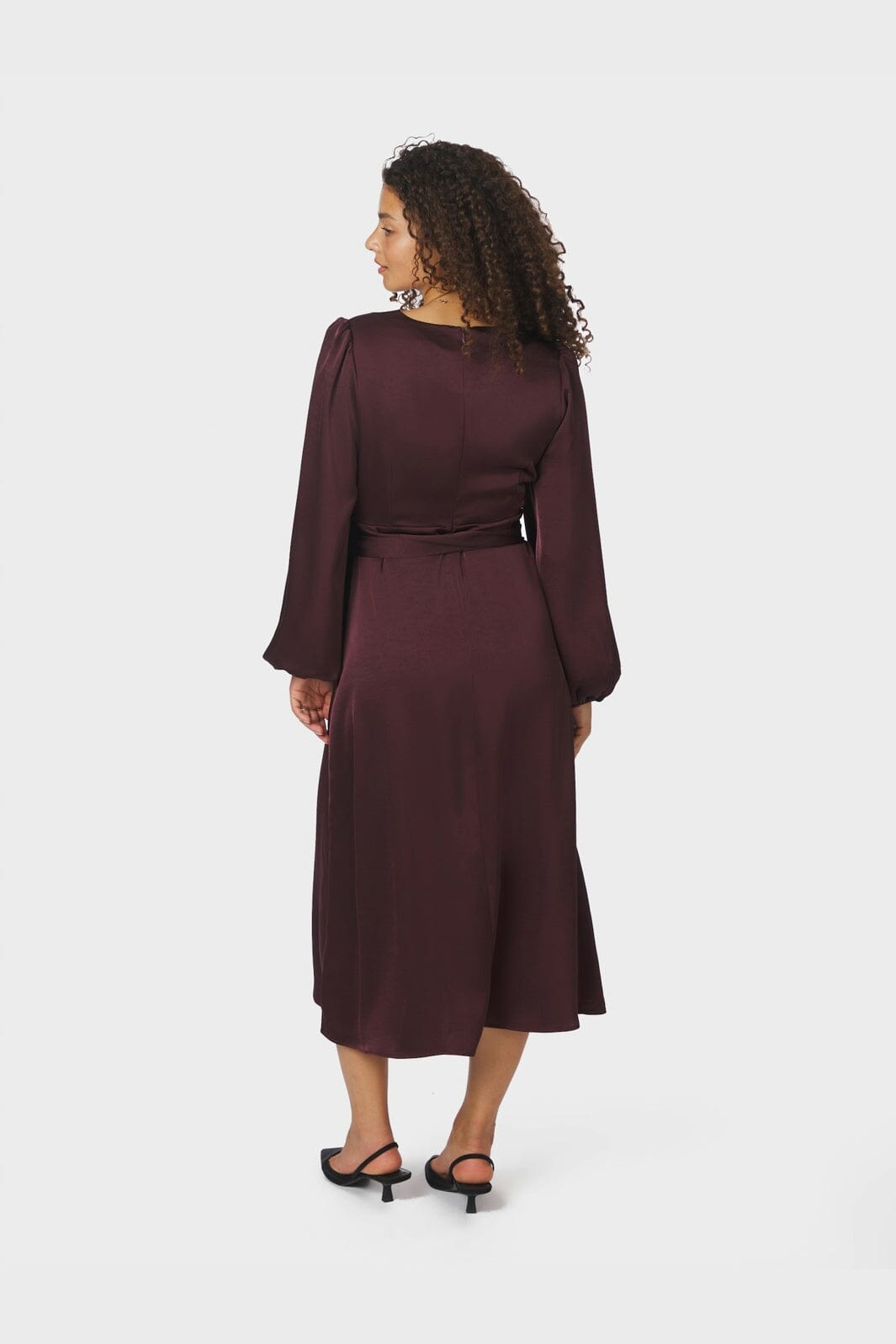 Neo Noir - Rimini Heavy Sateen Dress 163039 - 174 - Burgundy