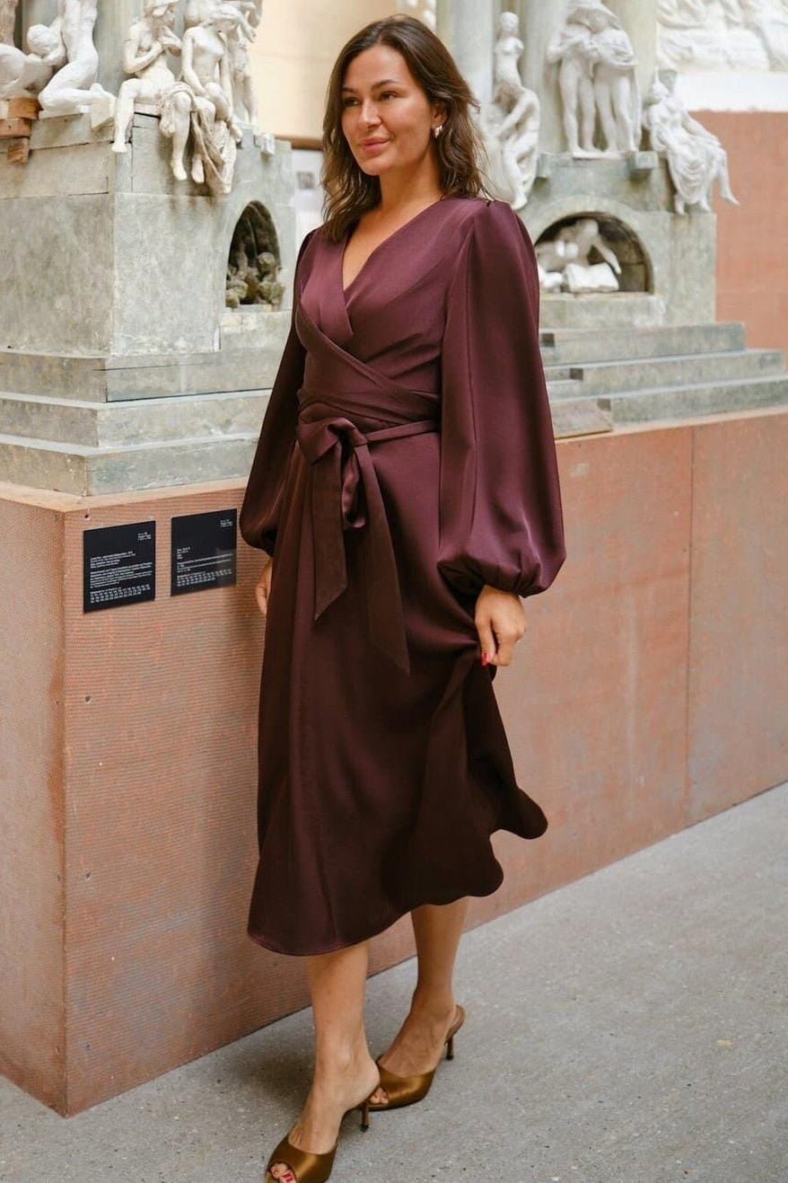 Neo Noir - Rimini Heavy Sateen Dress 163039 - 393 - Dark Rose Kjoler 