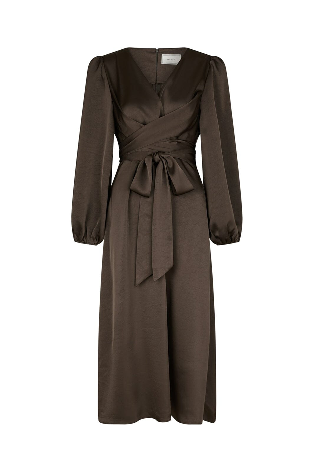 Neo Noir - Rimini Heavy Sateen Dress 163039 - 676 - Dark Brown