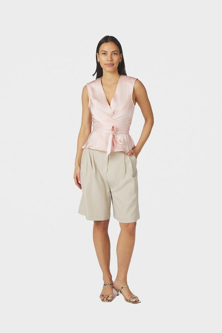 Neo Noir - Risetta Heavy Sateen Top 167086 - 754 - Light Pink