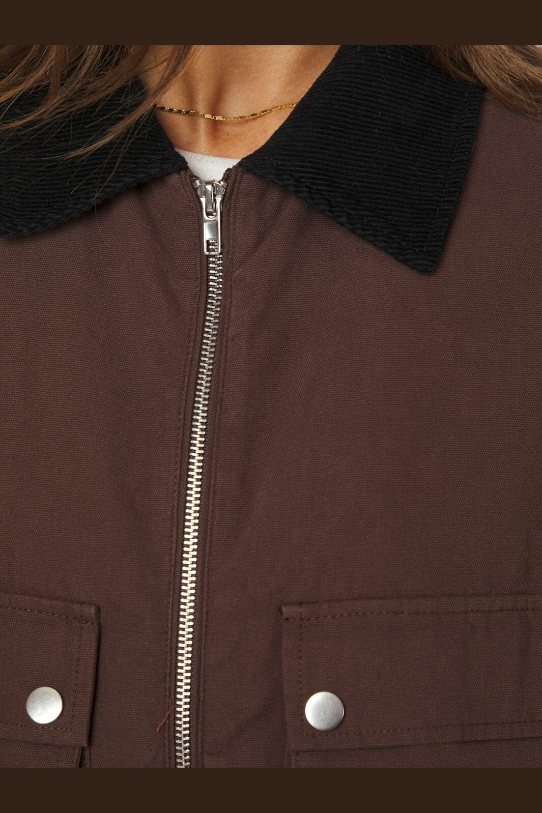 Neo Noir - Rivera Canvas Boxy Jacket 164402 - 210 - Brown