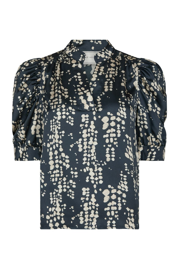 Neo Noir - Roella Scatter Print Blouse 167682 - 141 - Navy