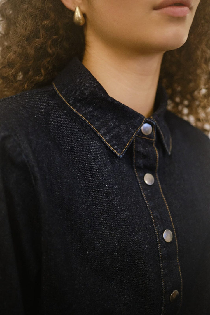 Neo Noir - Rosa Denim Shirt 164259 - 534 - Dark Blue Skjorter 