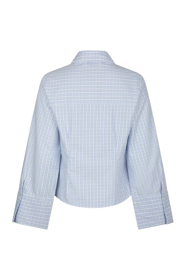 Neo Noir - Rosa Light Check Shirt 167942 - 145 - Light Blue