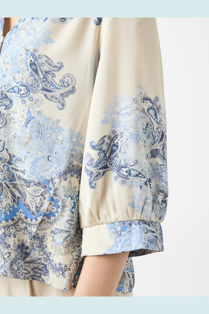 Neo Noir - Roselle Artist Paisley Blouse 165558 - 510 - Powder Blue