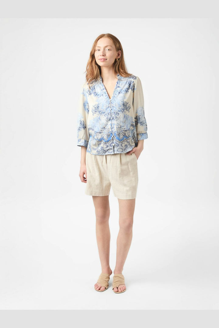 Neo Noir - Roselle Artist Paisley Blouse 165558 - 510 - Powder Blue