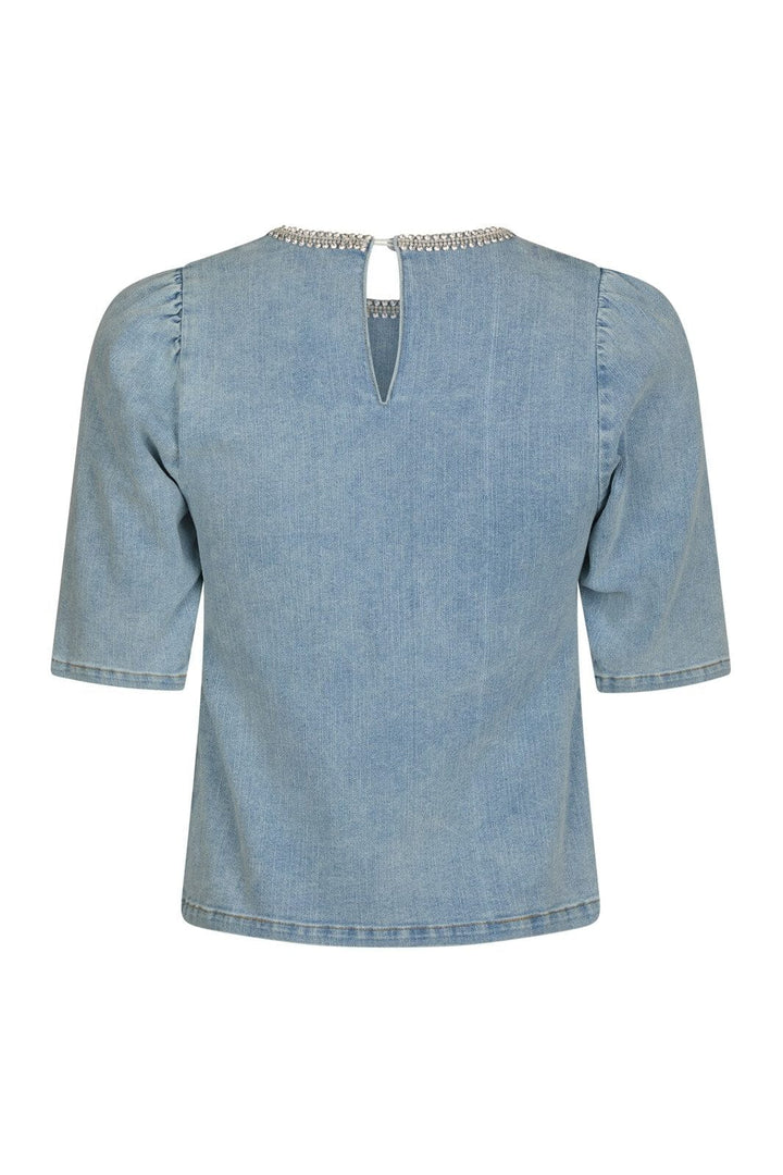 Neo Noir - Rosia Denim Emb Top 165734 - 145 - Light Blue