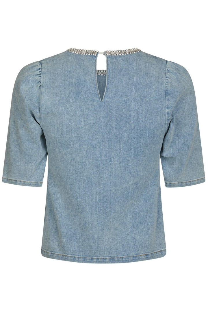 Neo Noir - Rosia Denim Emb Top 165734 - 145 - Light Blue