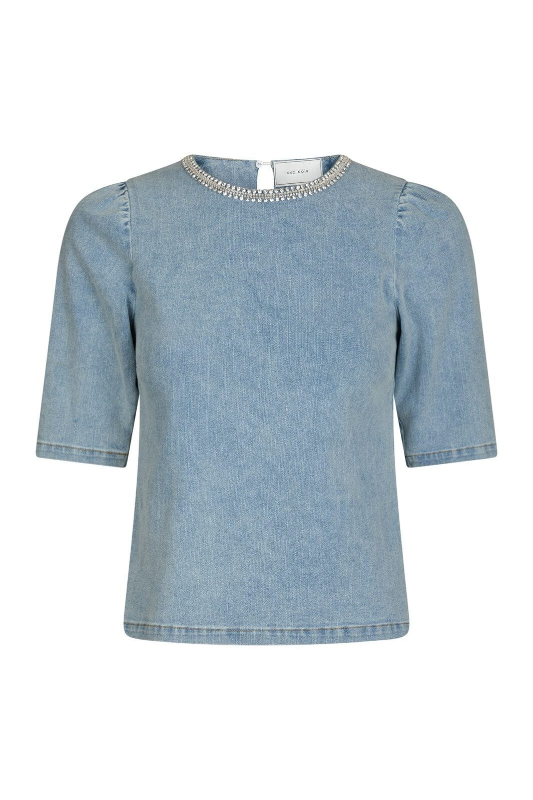 Neo Noir - Rosia Denim Emb Top 165734 - 145 - Light Blue