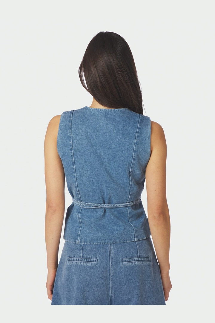 Neo Noir - Samara Denim Waistcoat 168983 - 140 - Blue