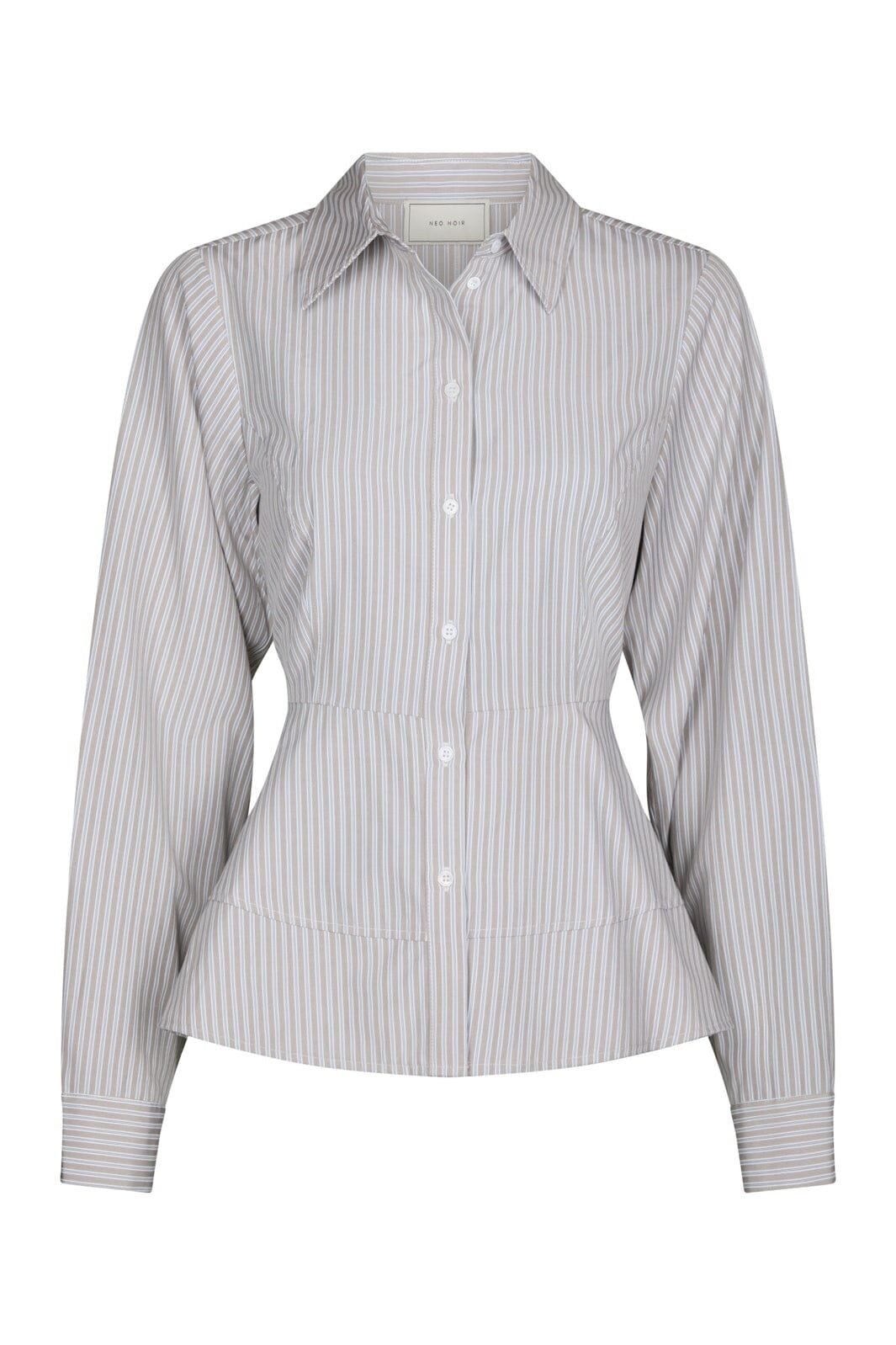 Neo Noir - Samira Stripe Shirt 169891 - 979 - Taupe Stripe