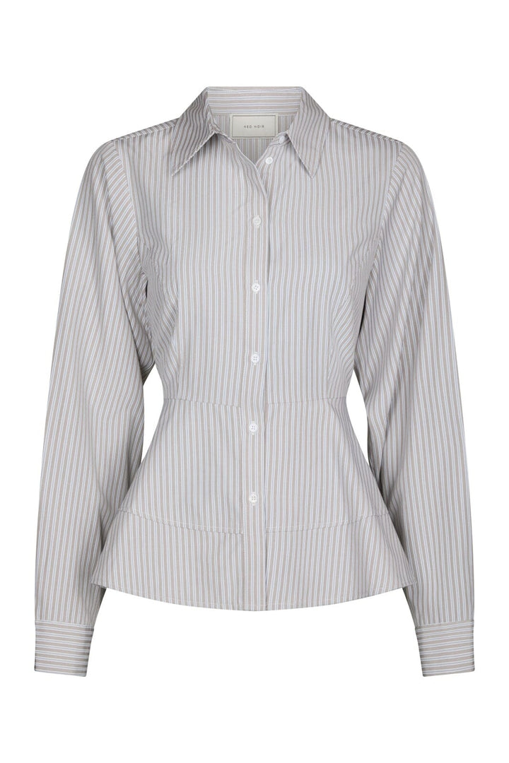Neo Noir - Samira Stripe Shirt 169891 - 979 - Taupe Stripe